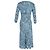 Autre Marque Rixo Katie Vestido de Print Leopardo en Viscosa Azul Azul claro - vista 3