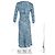 Autre Marque Rixo Katie Vestido de Print Leopardo en Viscosa Azul Azul claro - vista 6