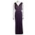 Vera Wang Lila Abendkleid mit Schleppe