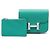 Hermès Billetera bi-fold Hermes Constance Mint Verde - vista 7