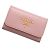 Llaveiro de cuero Saffiano de Prada en rosa