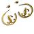 Orecchini a cerchio JC Monogram da donna Jimmy Choo