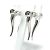 Orecchini Force Double Horn per uomini e donne di Balenciaga - vista 3