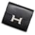Hermès Billetera Compacta Constance Hermes Negro Cuero