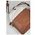 Autre Marque Borsa a secchiello Maison Kitsuné Camel in pelle e cotone Cammello - vista 6