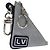 LOUIS VUITTON Monogram satellite Portachiavi Charm Argento MP2217 LV Auth 93701A