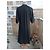Vestido oversized preto de viscose e acetato Céline - vista 9