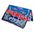 Hermès Sciarpa grande in ferro battuto Hermes Bianco Rosso Blu Multicolore Porpora