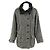 DKNY Mantel aus Bouclé-Wolle in Weiß und Schwarz - 2000er