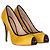 Décolleté gialle e nere Giuseppe Zanotti - anni 2000 Nero Giallo Sabbia - vista 2