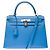 Hermès Sac HERMES Kelly 28 en Cuir Bleu - 102158 - vue 3