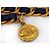 Chanel 1993 Collar Cinturón de Cadena Doblada Extra Gruesa Martillada y Medallón con Hardware Baño de Oro de 24K. Gold hardware - vista 10