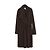 Abrigo Lanvin Alber Elbaz FR38 Marrón de Lana Jersey Abrigo Plegable UK10 US8 Castaño