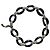 Collana Sonia Rykiel con strass Swarovski e resina nera Silver hardware