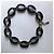 Collana Sonia Rykiel con strass Swarovski e resina nera Silver hardware - vista 3