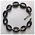 Collana Sonia Rykiel con strass Swarovski e resina nera Silver hardware - vista 6