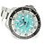BREITLING Superocean Automatico 44 blu turchese A17376 Uomo Argento
