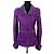 Giacca Chanel in pelle scamosciata e lana viola Viola scuro
