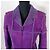 Giacca Chanel in pelle scamosciata e lana viola Viola scuro - vista 6