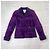 Giacca Chanel in pelle scamosciata e lana viola Viola scuro - vista 7