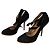 Céline Black Leather and Suede Heels with Strap