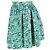 Saia circular mini impressa com seta Miu Miu em nylon multicolorido Multicor - vista 2