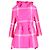 Impermeable Fendi Pop Tartan con capucha en poliéster rosa