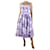 Autre Marque Purple floral printed midi dress - size UK 16 Cotton  ref.1736624