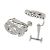 Céline Boucles d'oreilles Celine Diamond Clip en platine - vue 3