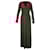  Michael Kors Floral Print Maxi V-Neck Long Sleeve Dress in Red Polyester  ref.1737836