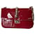 Valentino Garavani Sac à rabat Valentino Rockstud Glam Lock en cuir verni rouge  - vue 1