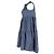 Abito mini off the shoulder in Tencel blu Ulla Johnson Olivia a strati - vista 2