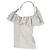 Blusa a righe con volant Ganni Wilkie in cotone e seta bianca Multicolore - vista 2