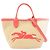 Longchamp Leather × Straw Le Pliage Panier 2way Bag 10144HZB218