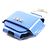 Custodia in pelle per auricolari con logo in metallo DIOR e portachiavi Blu - vista 3