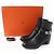 Hermès Botas de cuero con hebilla Hermes Kelly negras 36 Negro - vista 2