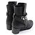 Hermès Botas de cuero con hebilla Hermes Kelly negras 36 Negro - vista 3