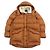 Autre Marque EMMETI Hooded Down Coat with Shearling and Leather Brown