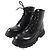 Alexander McQueen Leather Lace-up Boots Black