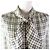 Yves Saint Laurent Blusa de seda con lazo Saint Laurent 34 Beige Negro - vista 4