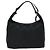 Bolso de hombro Gancini de nylon negro y plata de Salvatore Ferragamo Auth bs18811 - vista 2