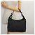 Bolso de hombro Gancini de nylon negro y plata de Salvatore Ferragamo Auth bs18811 - vista 23