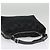 Bolso de hombro Gancini de nylon negro y plata de Salvatore Ferragamo Auth bs18811 - vista 7
