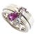 Anillo de oro blanco, zafiro rosa y diamante de Chaumet