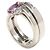 Anillo de oro blanco, zafiro rosa y diamante de Chaumet - vista 2