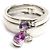 Anillo de oro blanco, zafiro rosa y diamante de Chaumet - vista 3