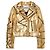 Balmain pour H&M Moschino for H&M Leather Biker Gold Jacket NWT Moschino Golden Gold hardware