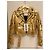 Balmain pour H&M Moschino for H&M Leather Biker Gold Jacket NWT Moschino Golden Gold hardware - view 2