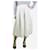 Autre Marque White elasticated midi skirt - size S Cotton  ref.1746068