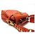 NINE BALMAIN B BUZZ 23 CROCODILE-STYLE LEATHER ORANGE SHOULDER BAG - view 4